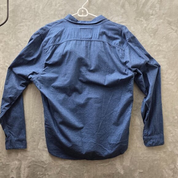 Hollister Epic Flex Stretch Button-Up Shirt Men’s XL Long Sleeve Blue - Picture 7 of 12